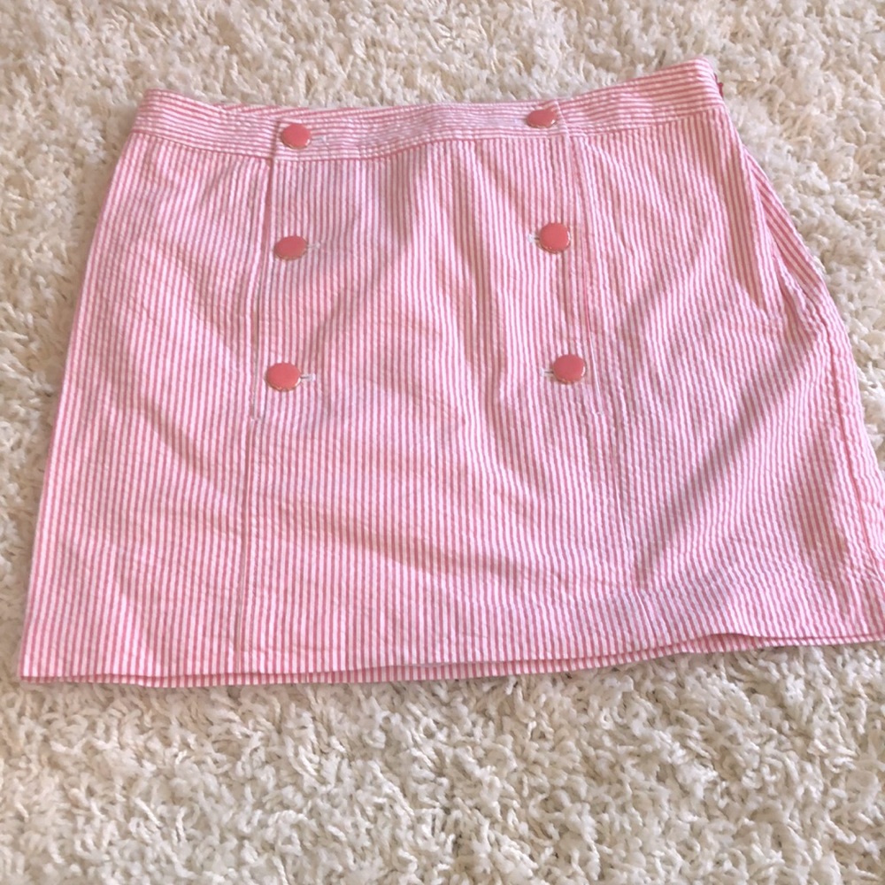 Vineyard Vines pink seersucker skirt